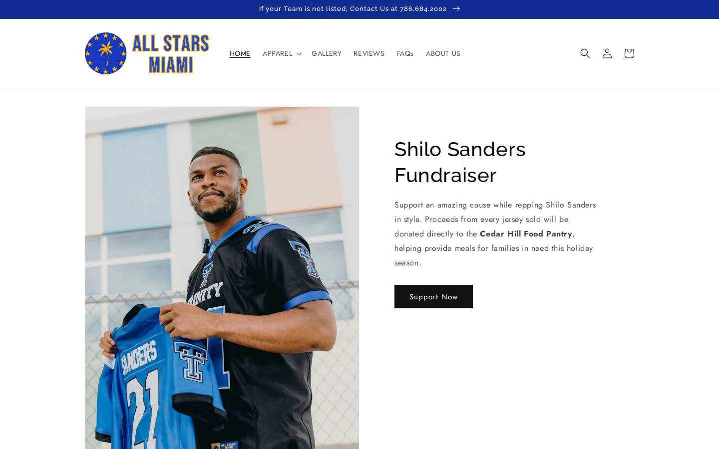 allstarsmiami.com homepage screenshot