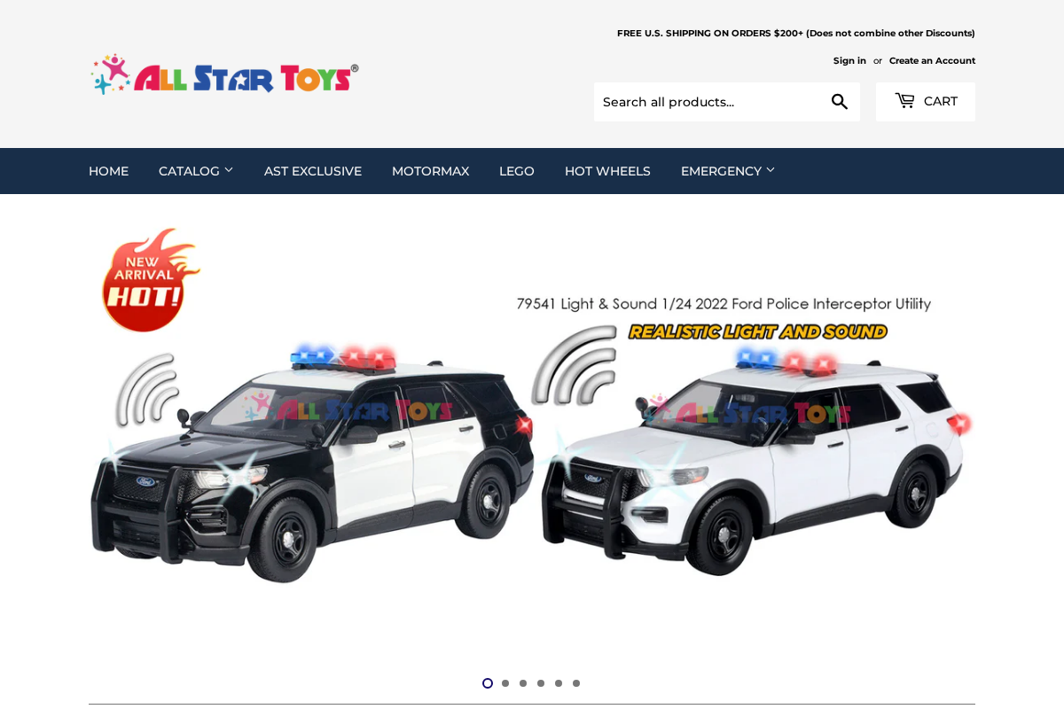 allstartoys.com homepage screenshot