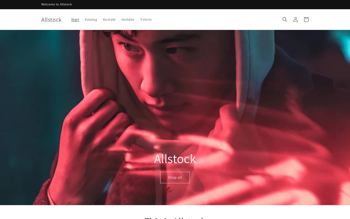 Allstock homepage screenshot