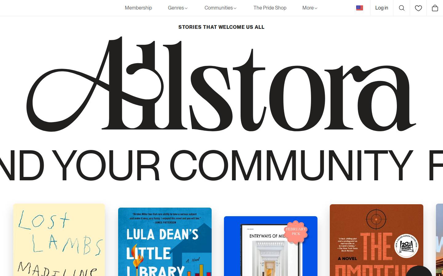 Allstora homepage screenshot