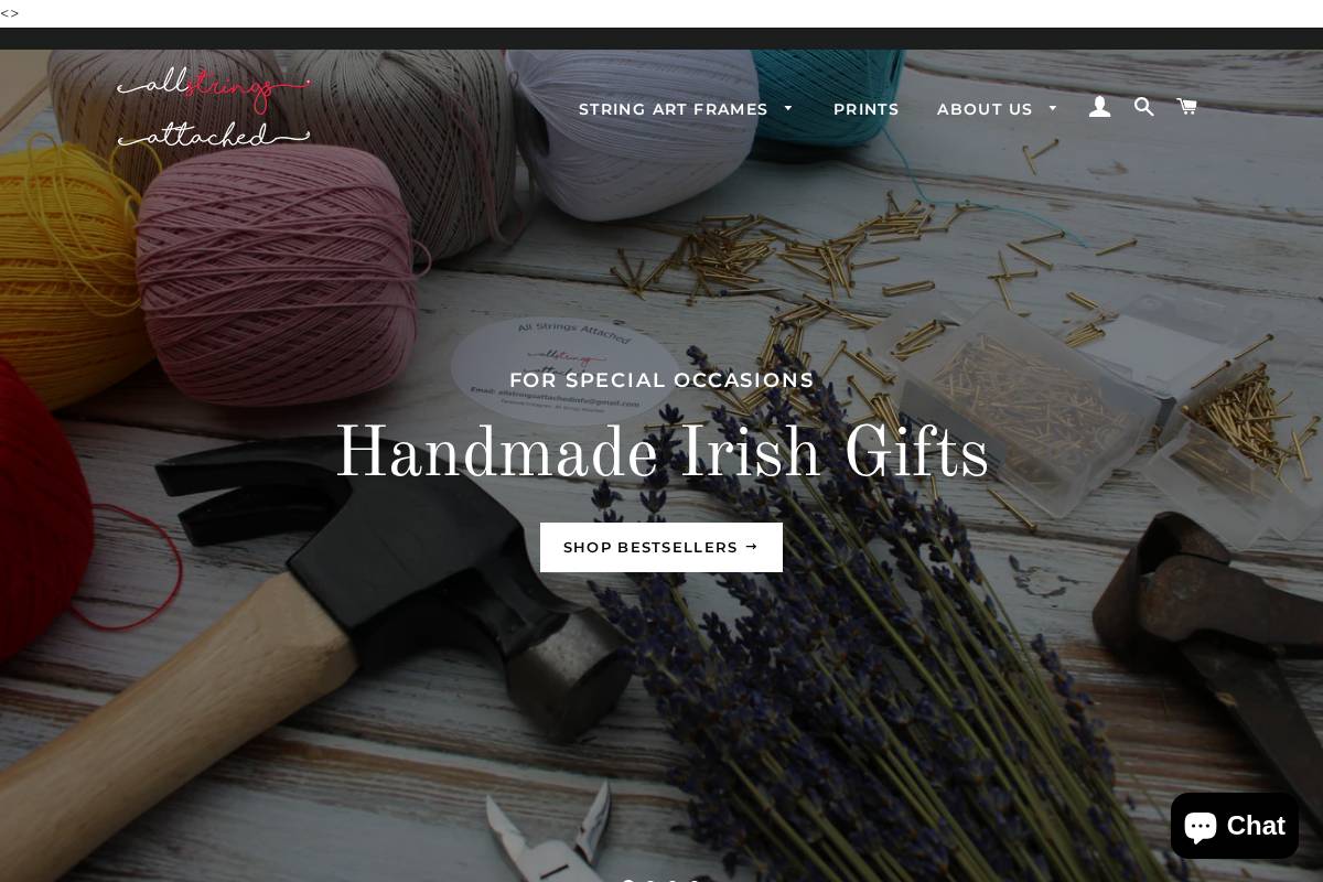 Allstringsattached homepage screenshot