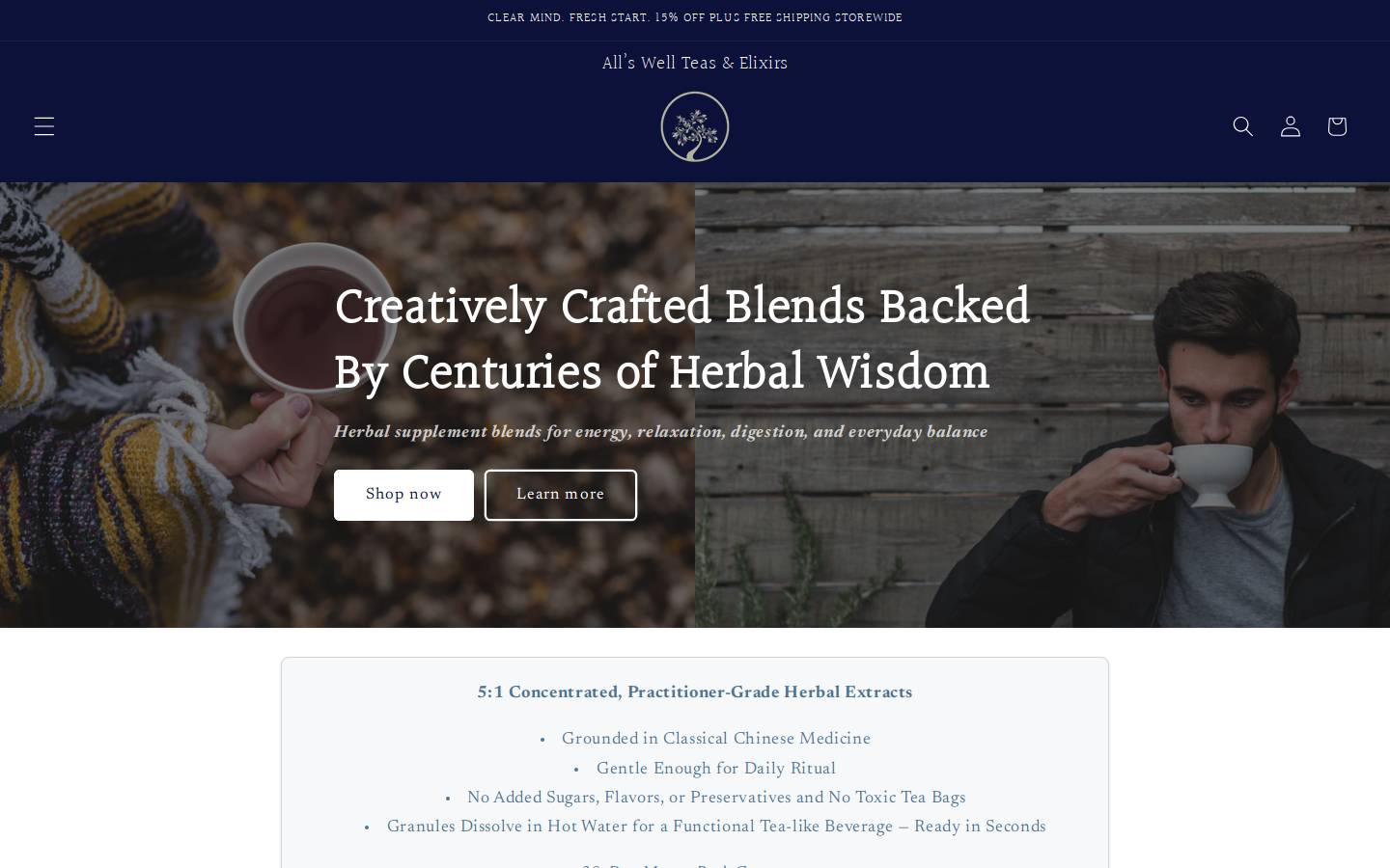 allswellteas.com homepage screenshot