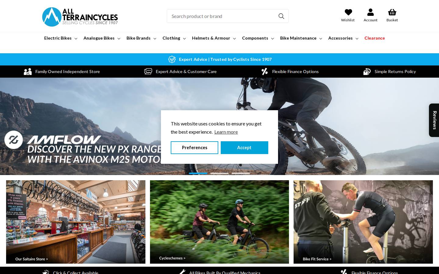 All Terrain Cycles homepage screenshot