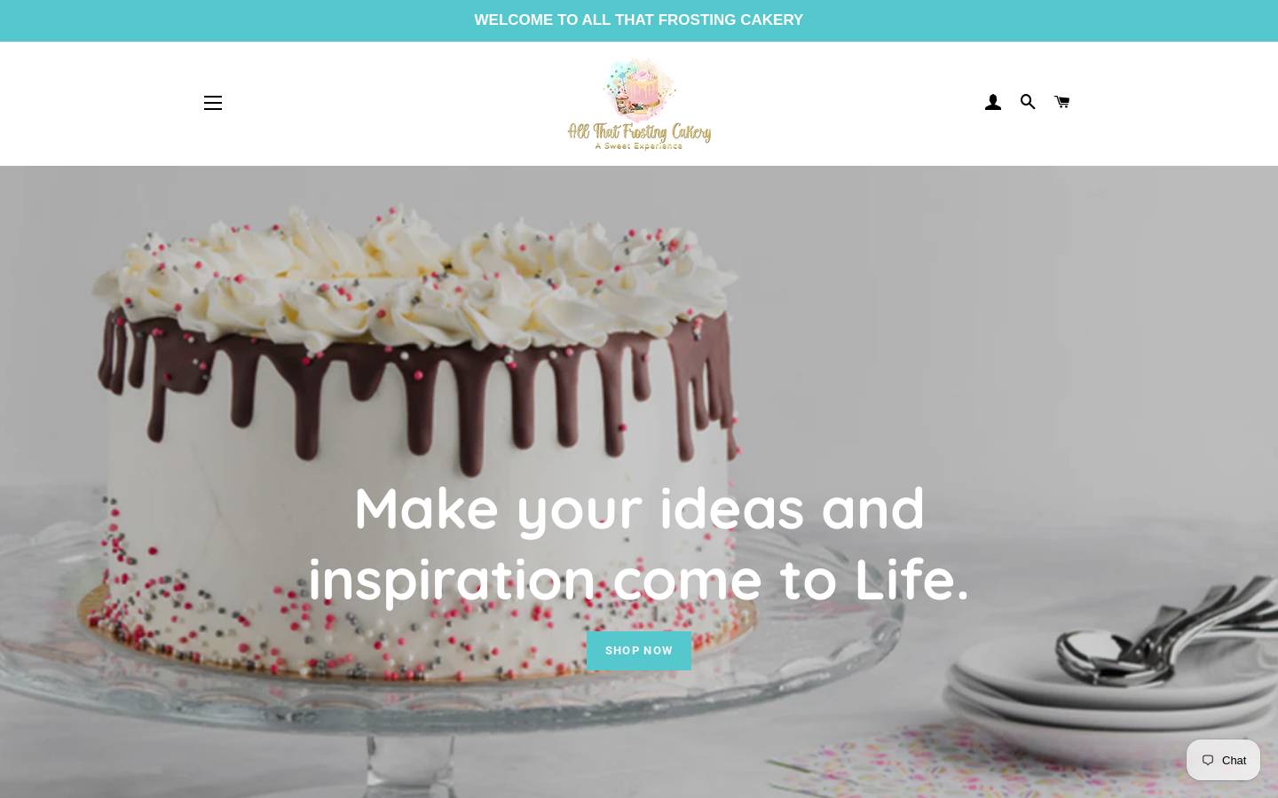 allthatfrosting.com homepage screenshot