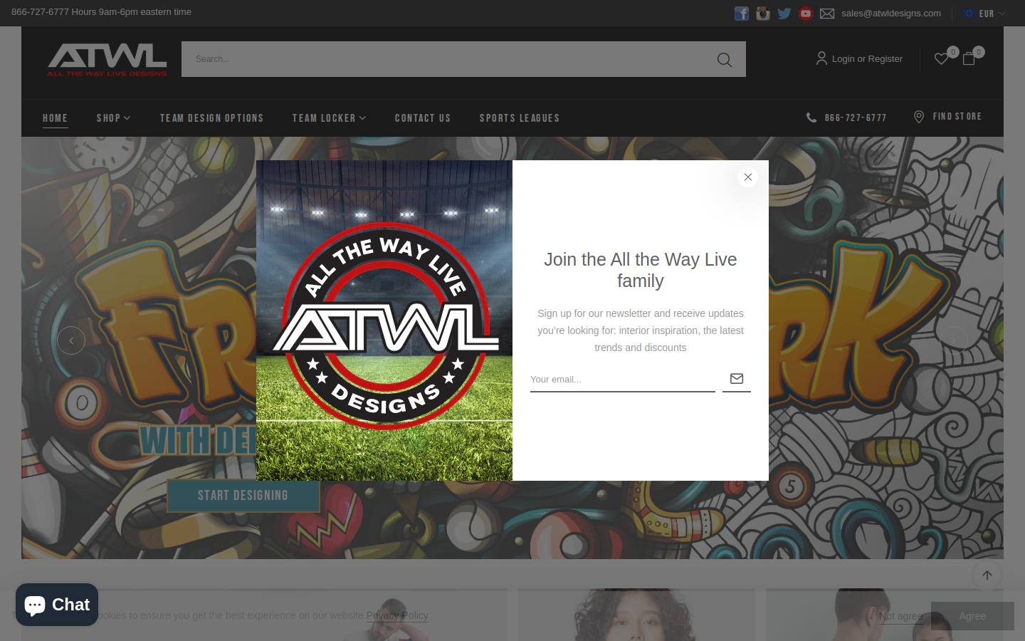 allthewaylivestore.com homepage screenshot