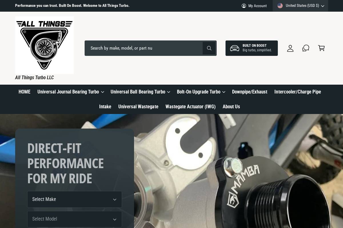 allthings-turbo.com homepage screenshot