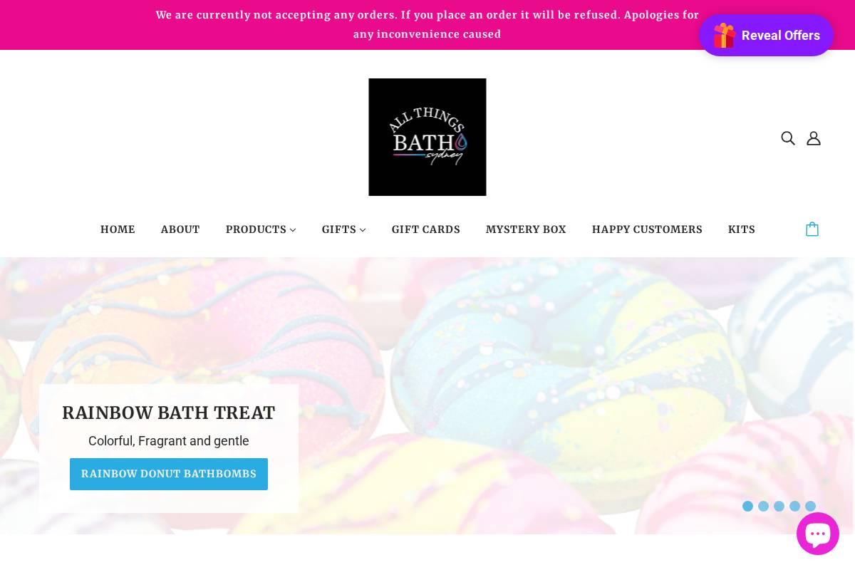 allthingsbath.com.au homepage screenshot