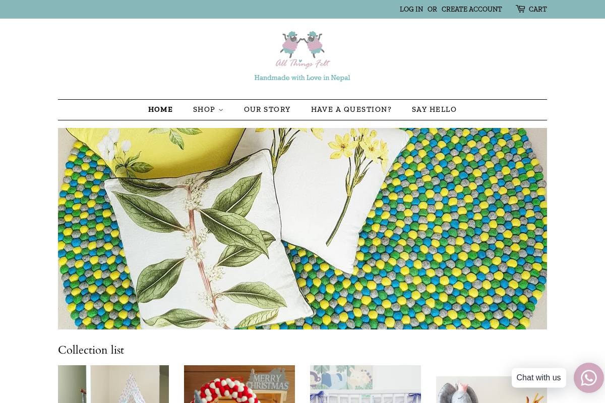 allthingsfelt.co homepage screenshot