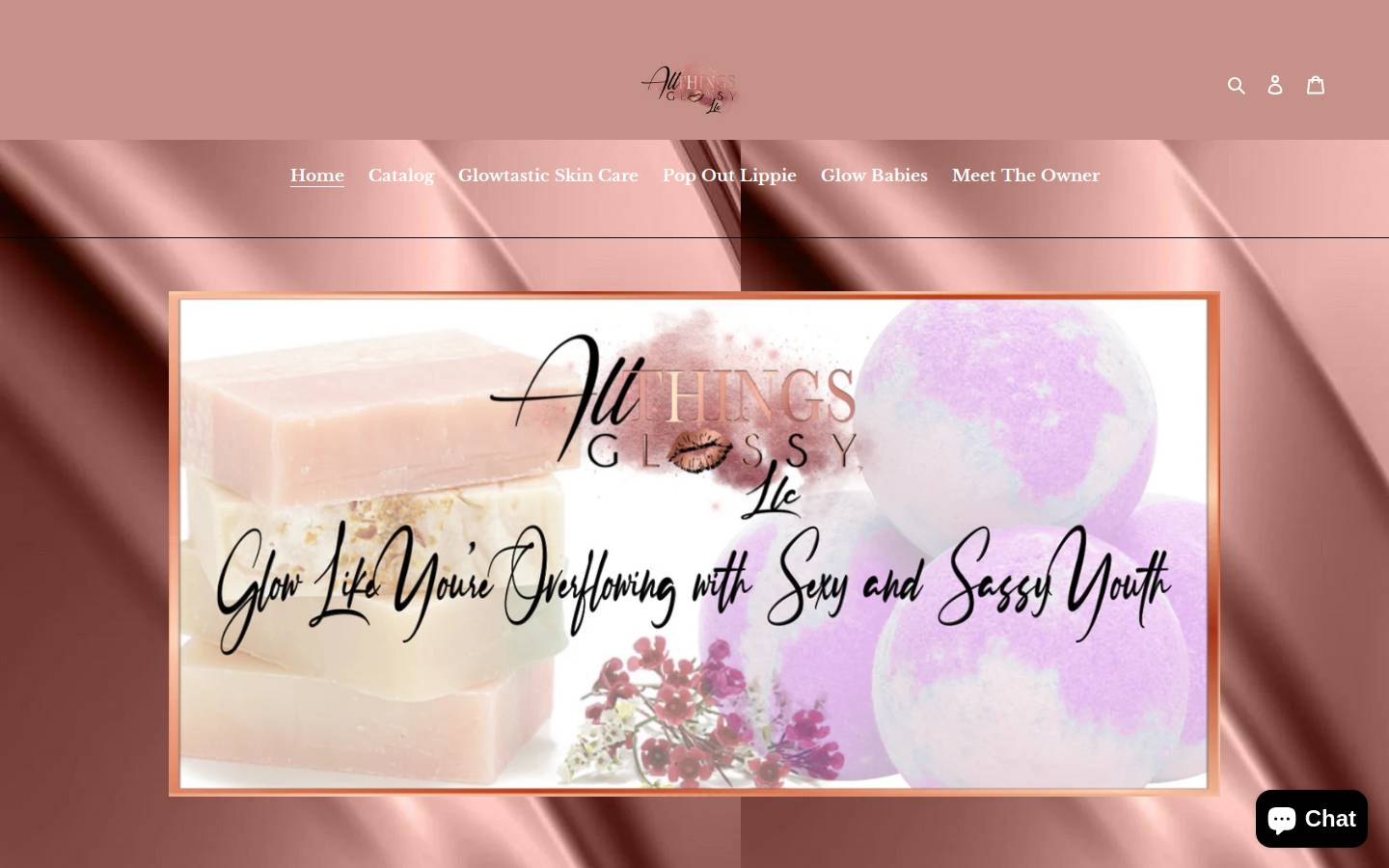 allthingsglossyllc.net homepage screenshot