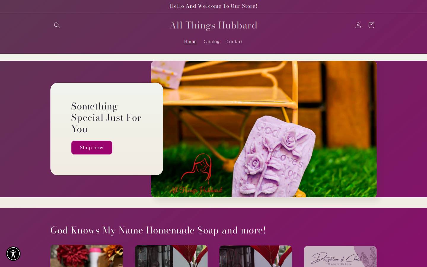 allthingshubbard.com homepage screenshot