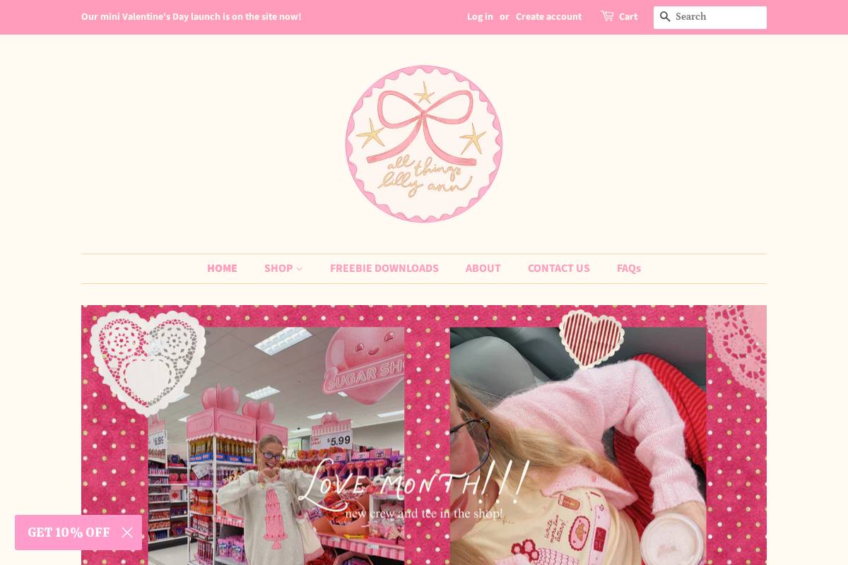 allthingslillyann.com homepage screenshot