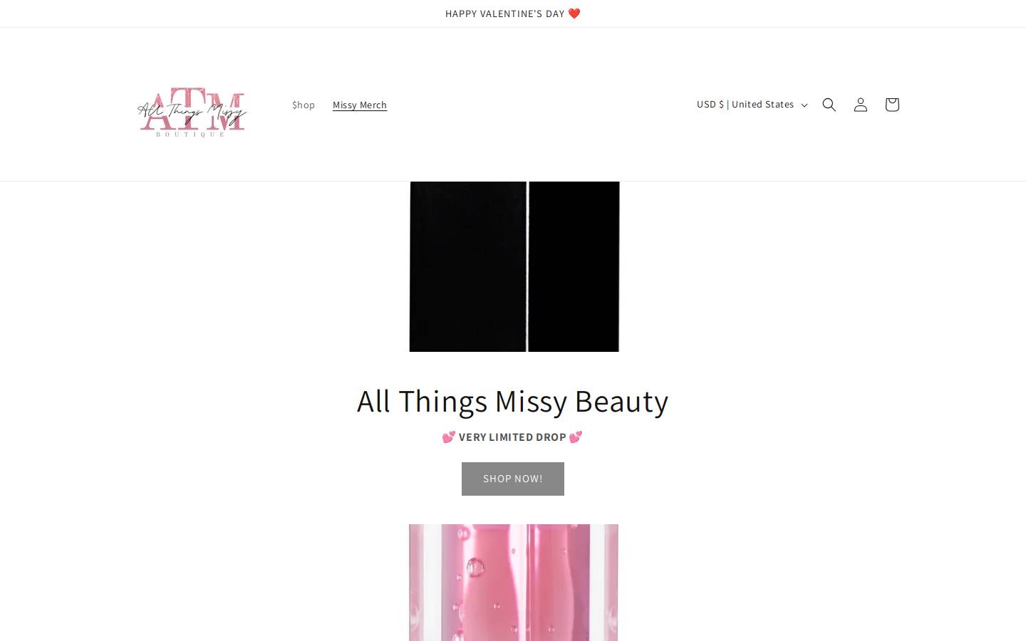 allthingsmissy.com homepage screenshot