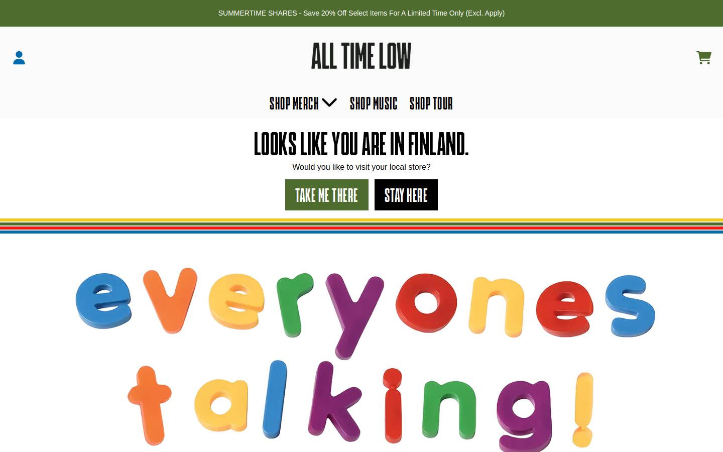 alltimelowstore.com homepage screenshot