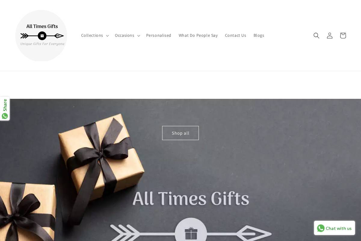 alltimesgifts.com.au homepage screenshot