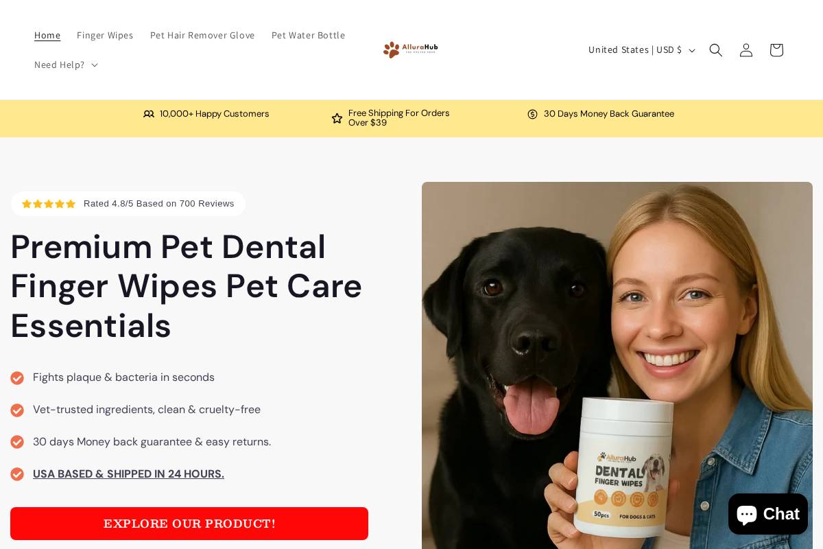 allurahub.com homepage screenshot