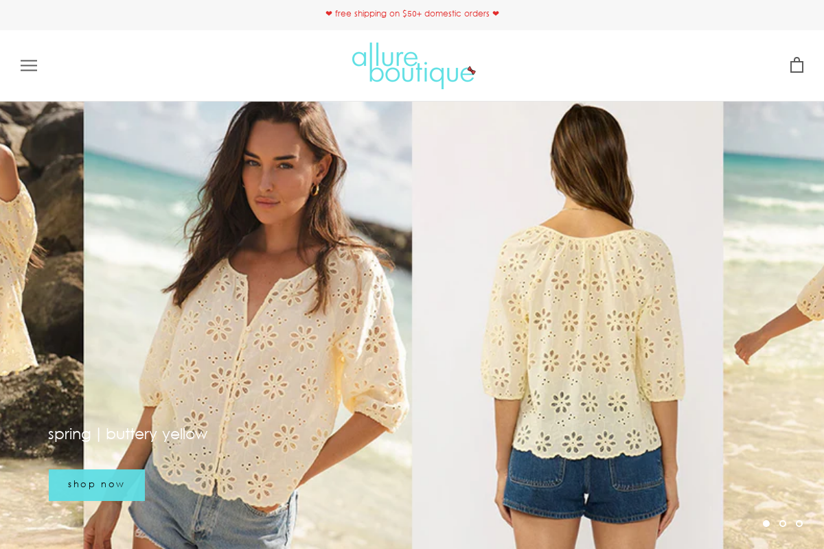 allure-boutique.com homepage screenshot