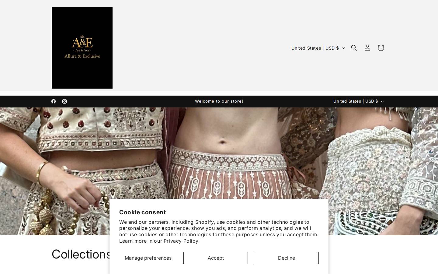 allureexclusive.shop homepage screenshot
