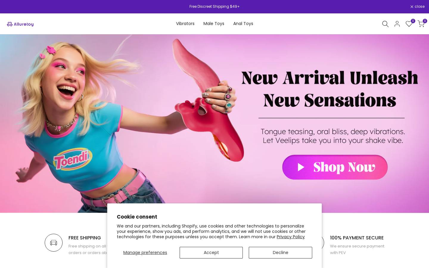 Alluretoy homepage screenshot