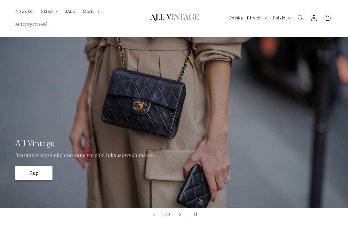 Allvintage homepage screenshot