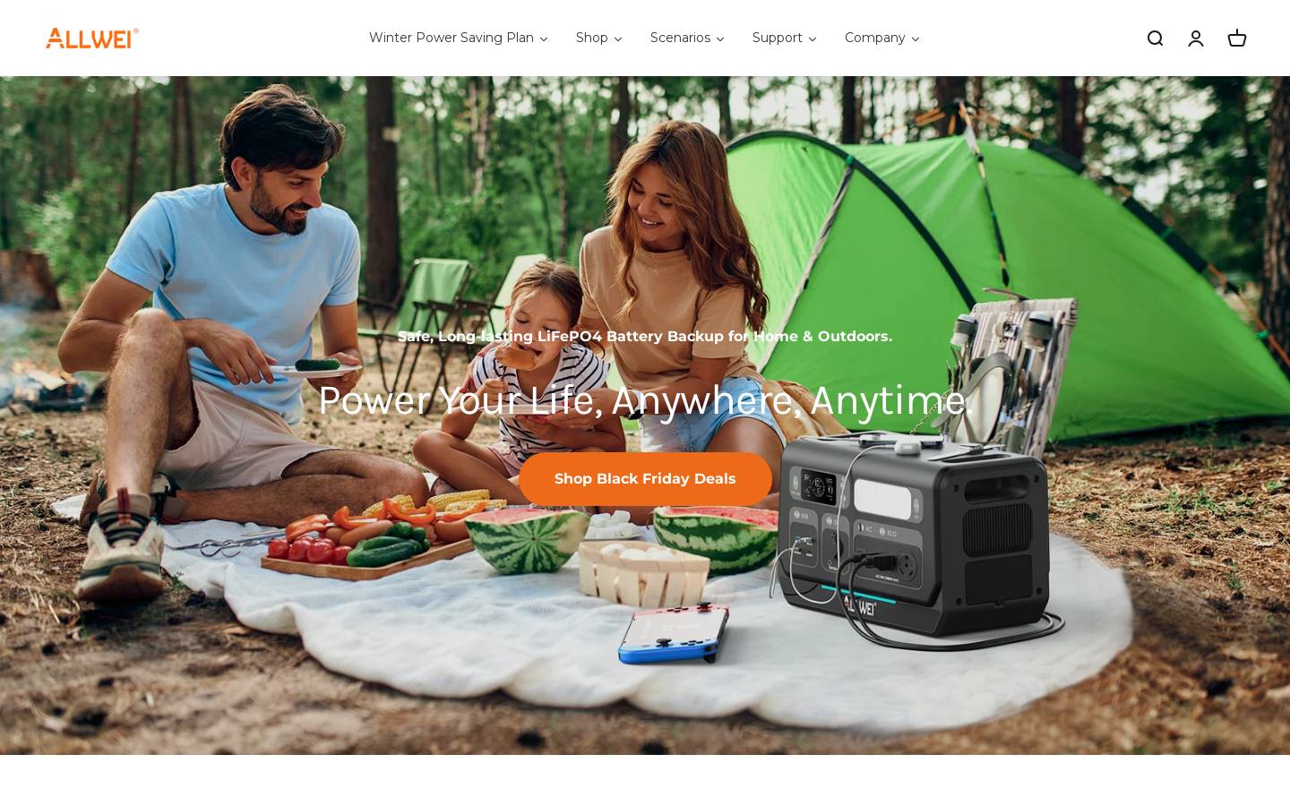 Allweipower homepage screenshot