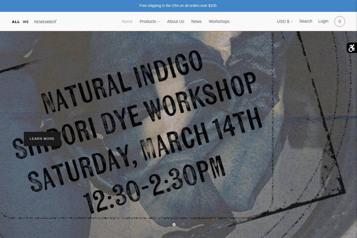 allweremember.com homepage screenshot