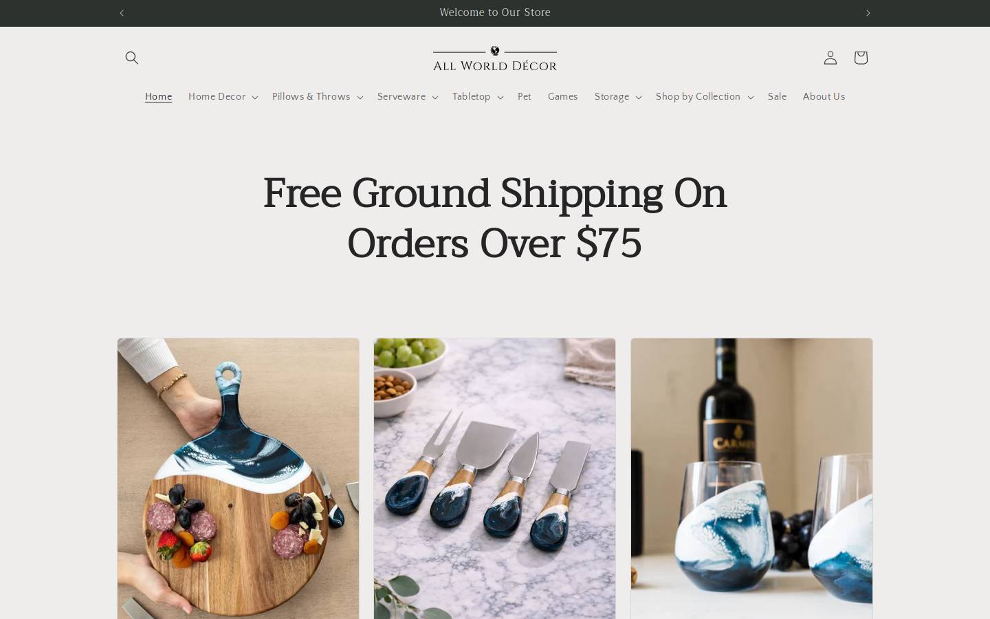 allworlddecor.com homepage screenshot