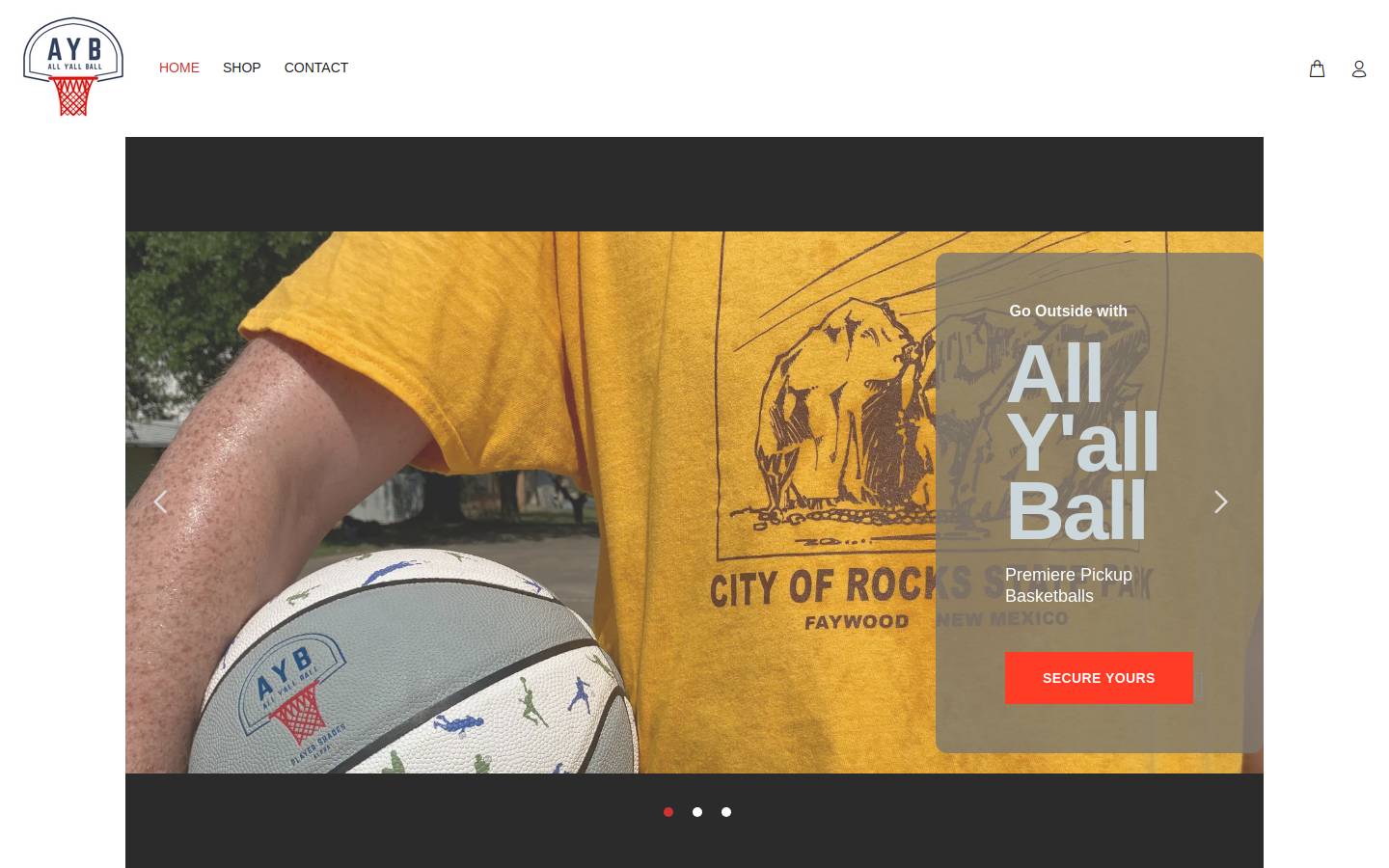 allyallball.com homepage screenshot
