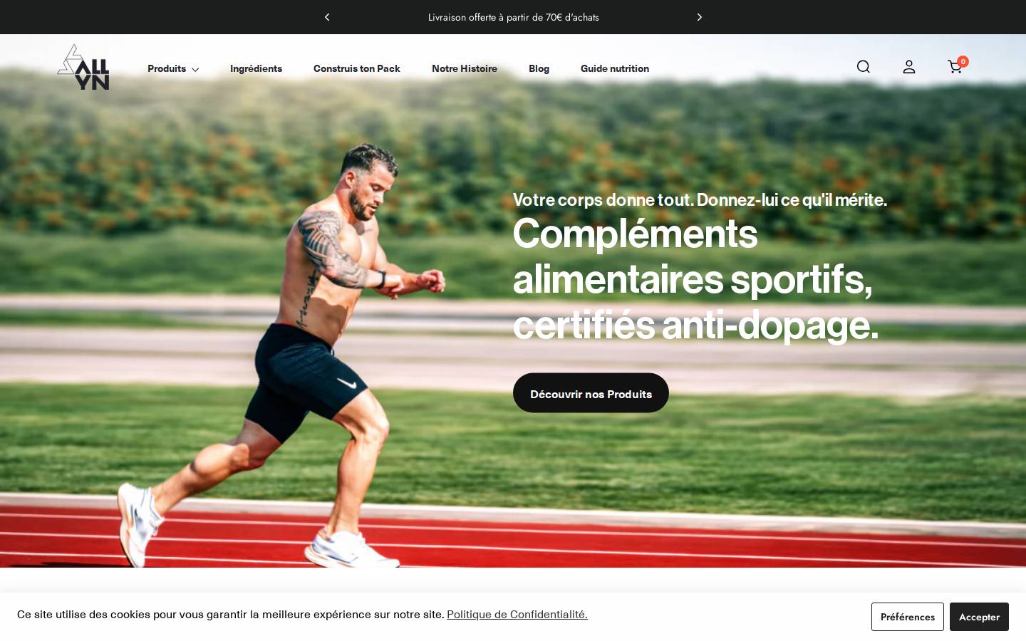 allyouneed-nutrition.com homepage screenshot