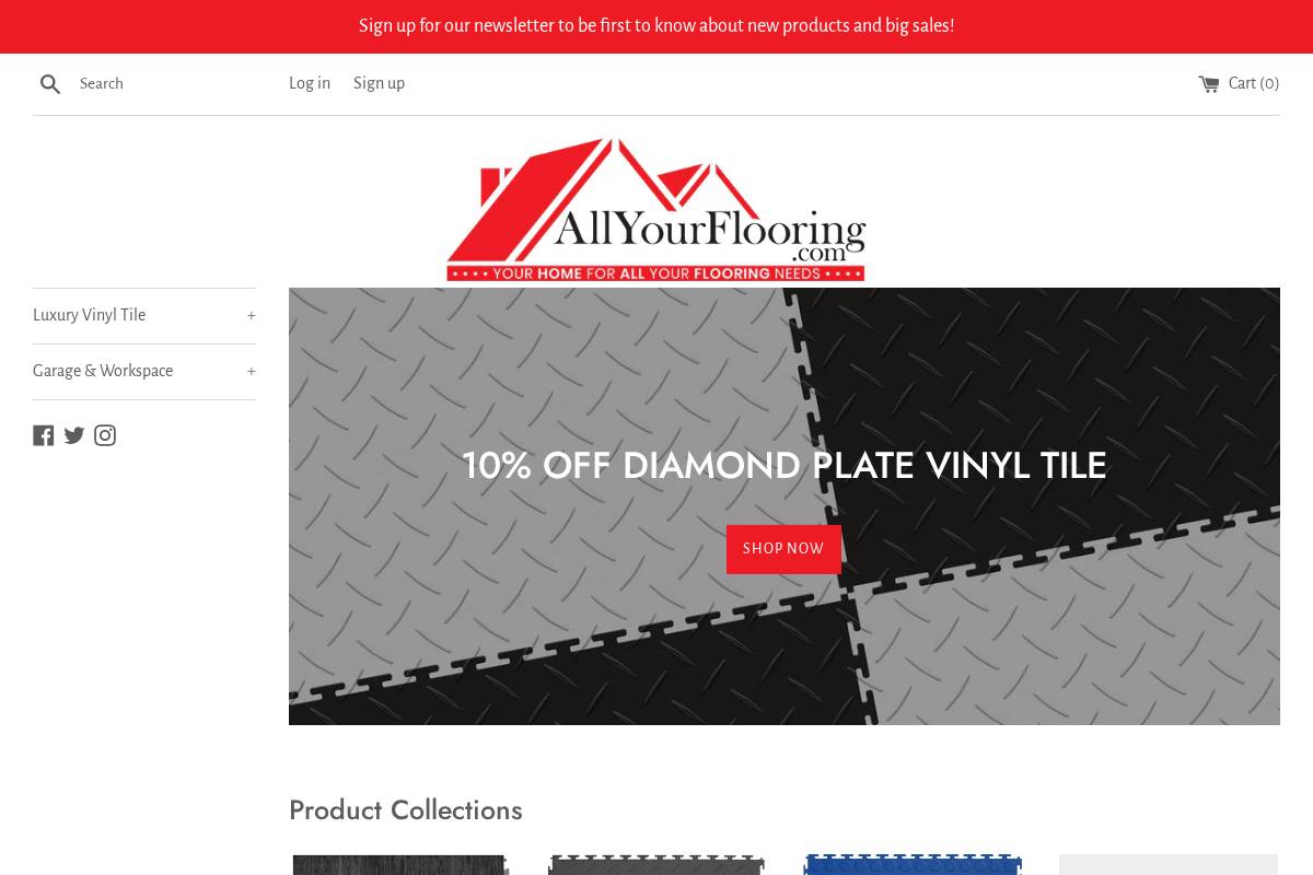 allyourflooring.com homepage screenshot