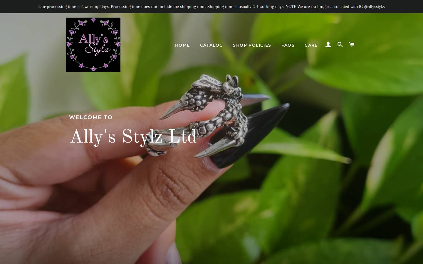 allysstylz.com homepage screenshot