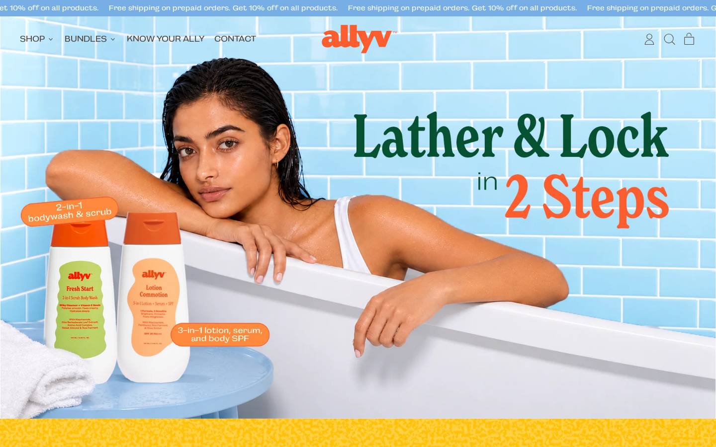 allyv.in homepage screenshot