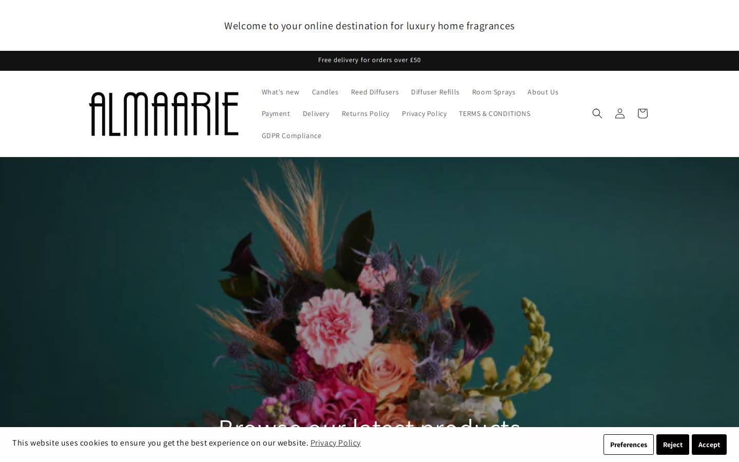Almaarie homepage screenshot