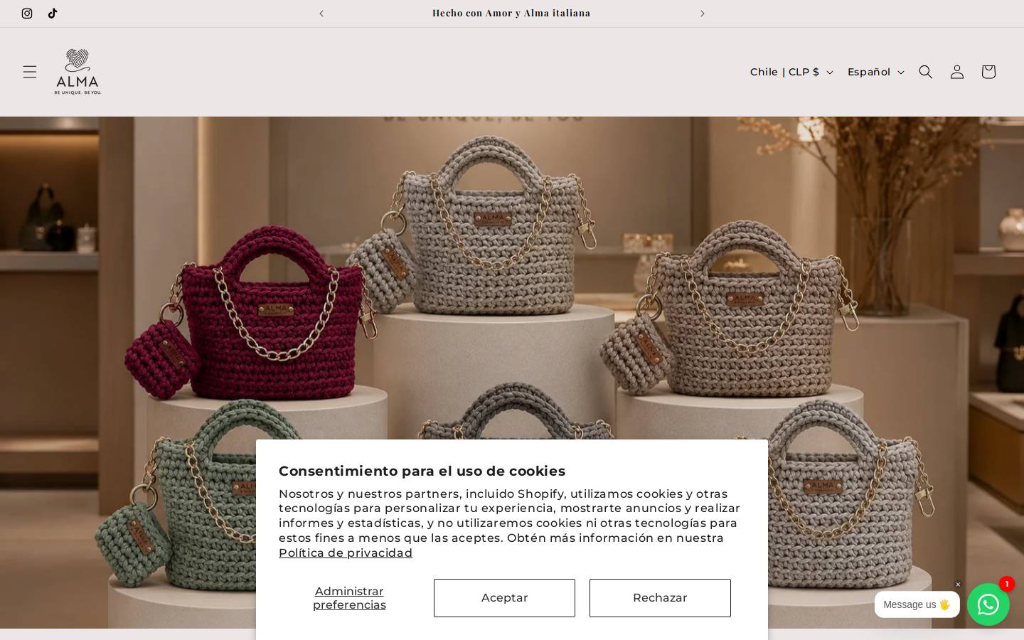 almabeuniquebeyou.com homepage screenshot
