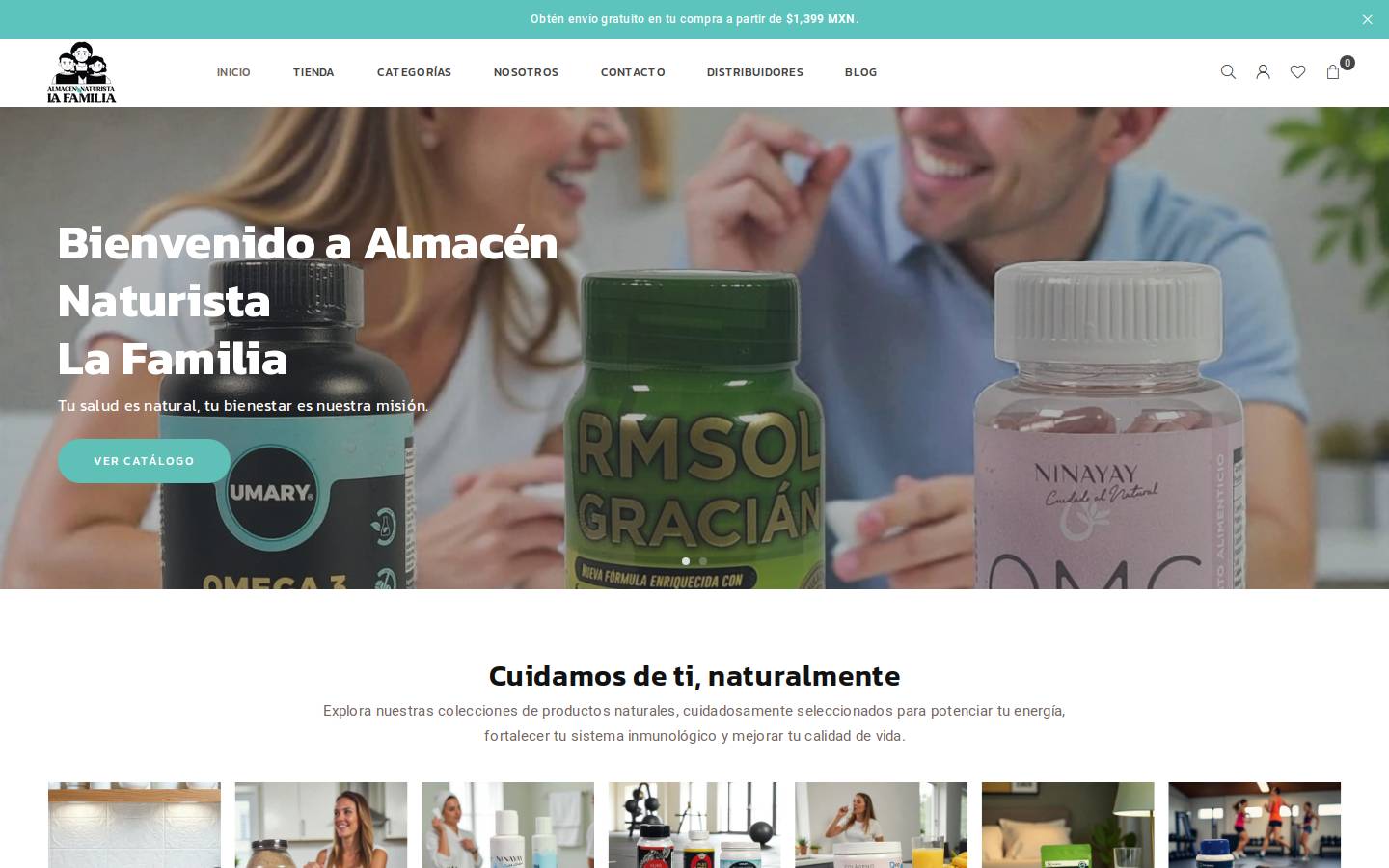 almacennaturistalafamilia.com homepage screenshot