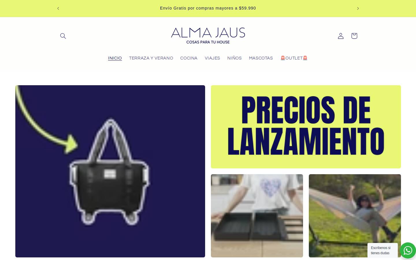 almajaus.com homepage screenshot