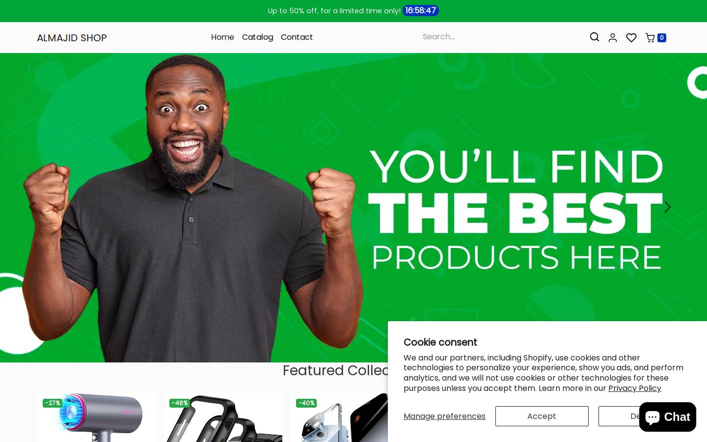 almajidshop1.com homepage screenshot