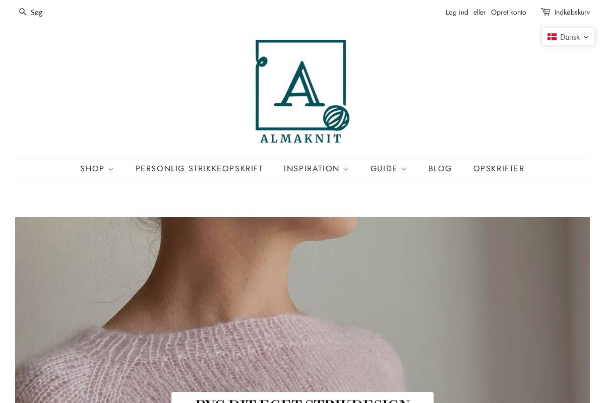 Almaknit homepage screenshot