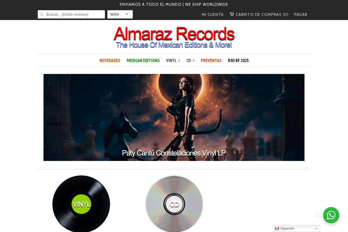 Almaraz Records homepage screenshot