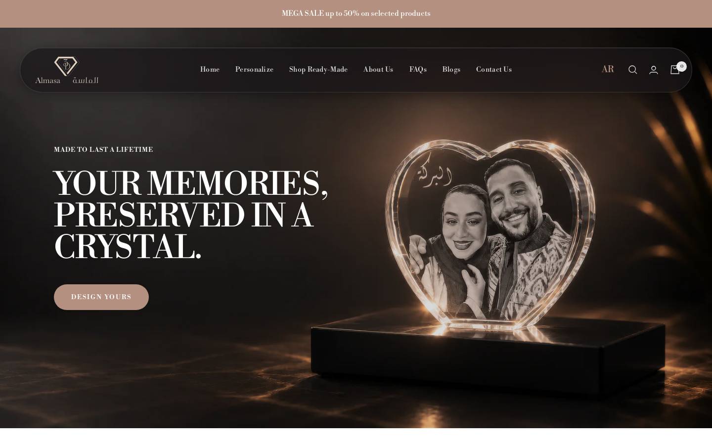 almasa3d.com homepage screenshot