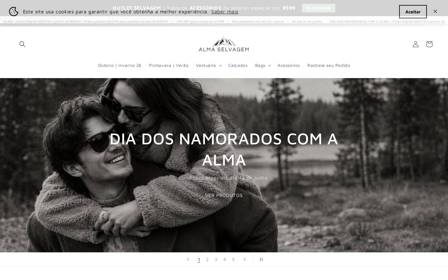almaselvagem.com homepage screenshot