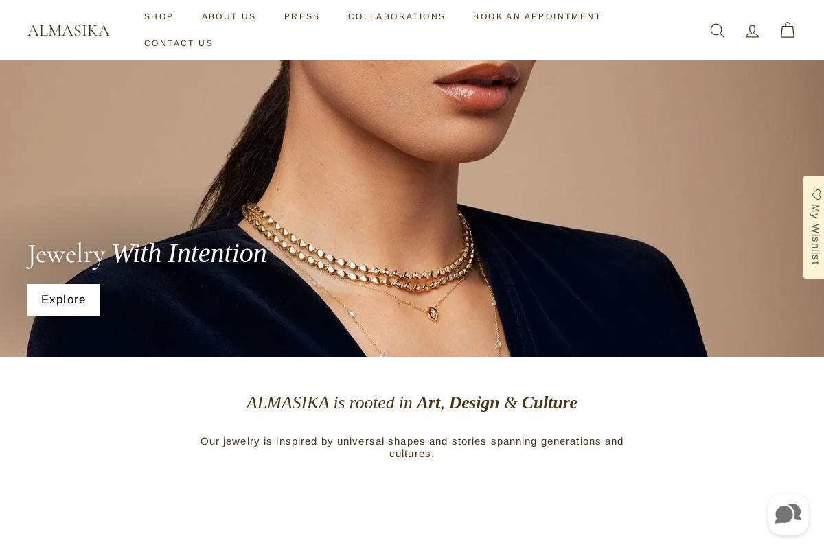 almasika.com homepage screenshot