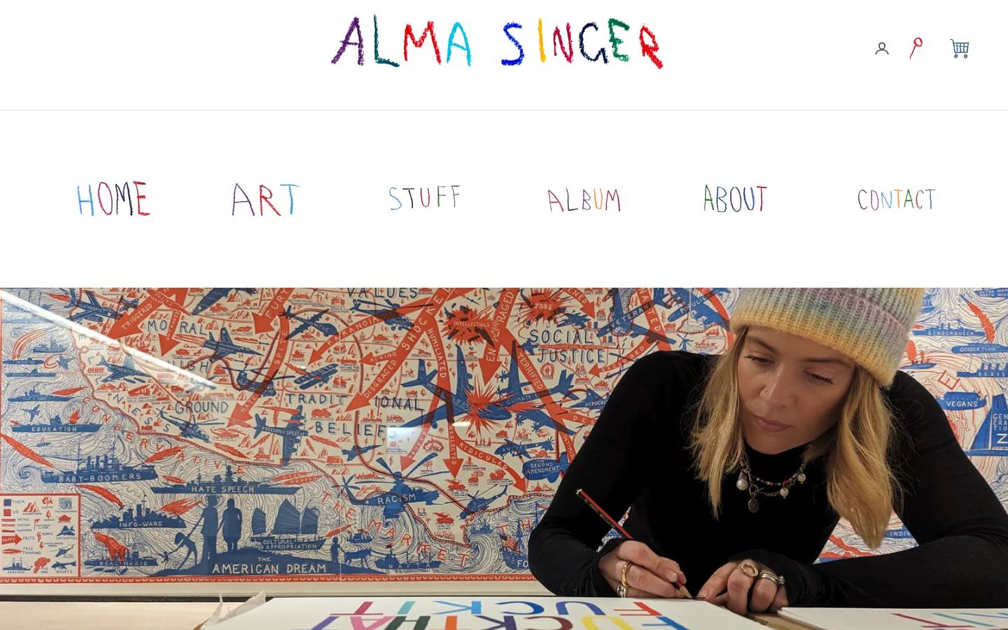 almasingerart.com homepage screenshot