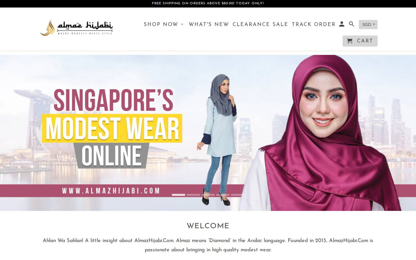 almazhijabi.com homepage screenshot
