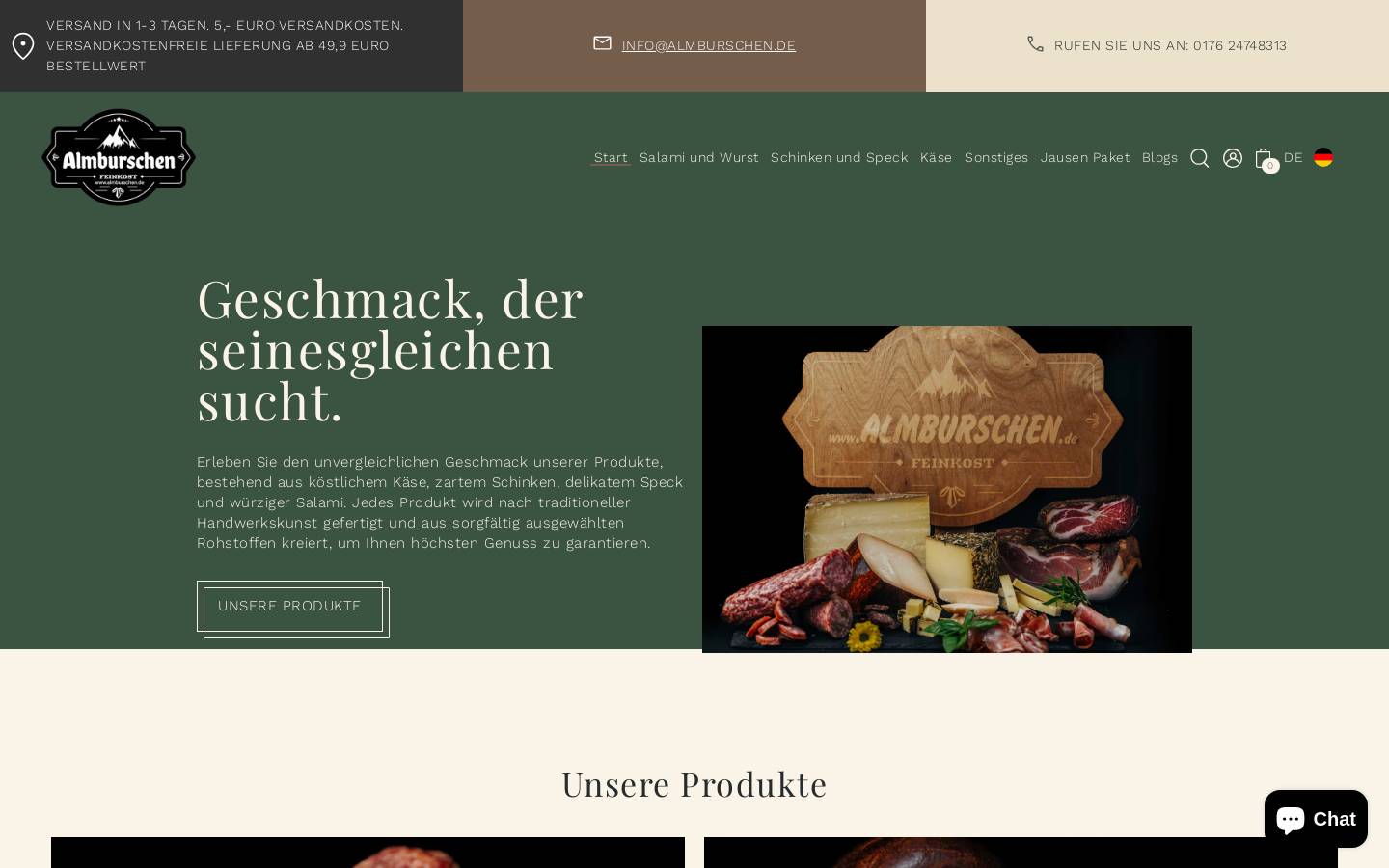 almburschen.de homepage screenshot