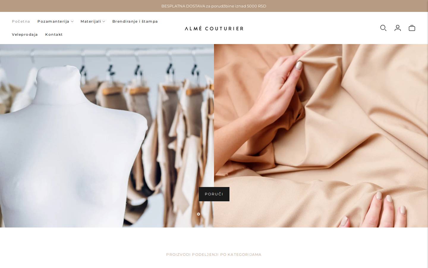 almecouturier.com homepage screenshot