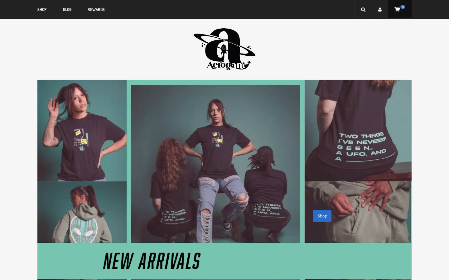 almightyaerogant.com homepage screenshot
