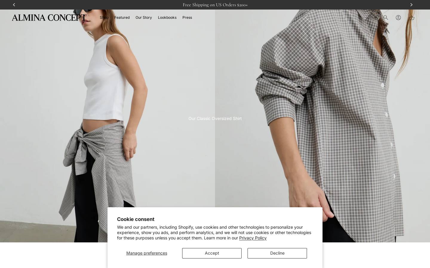 almina-concept.com homepage screenshot