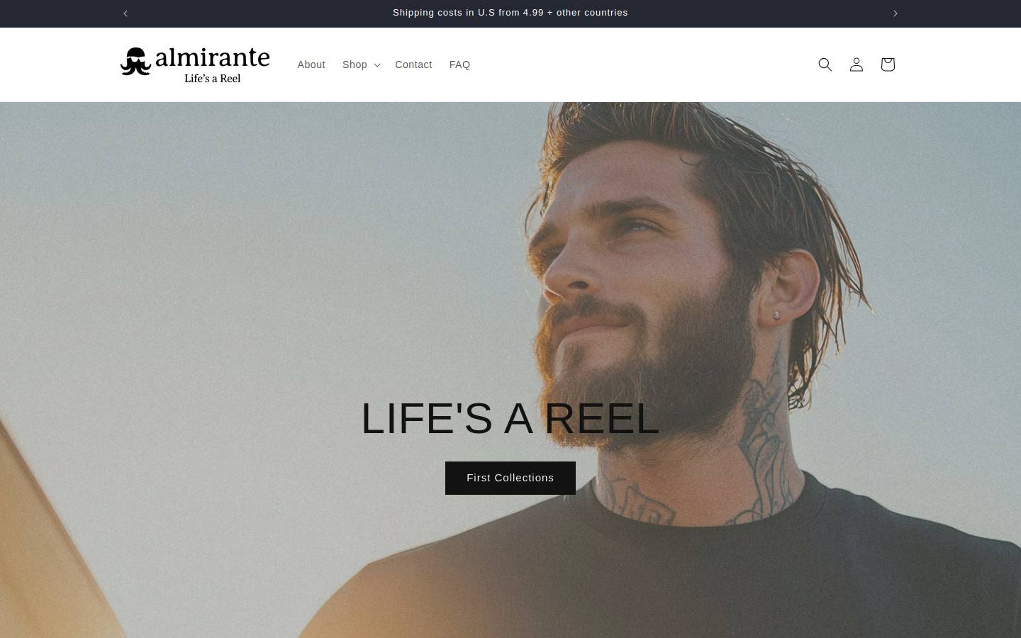 almirantestore.com homepage screenshot
