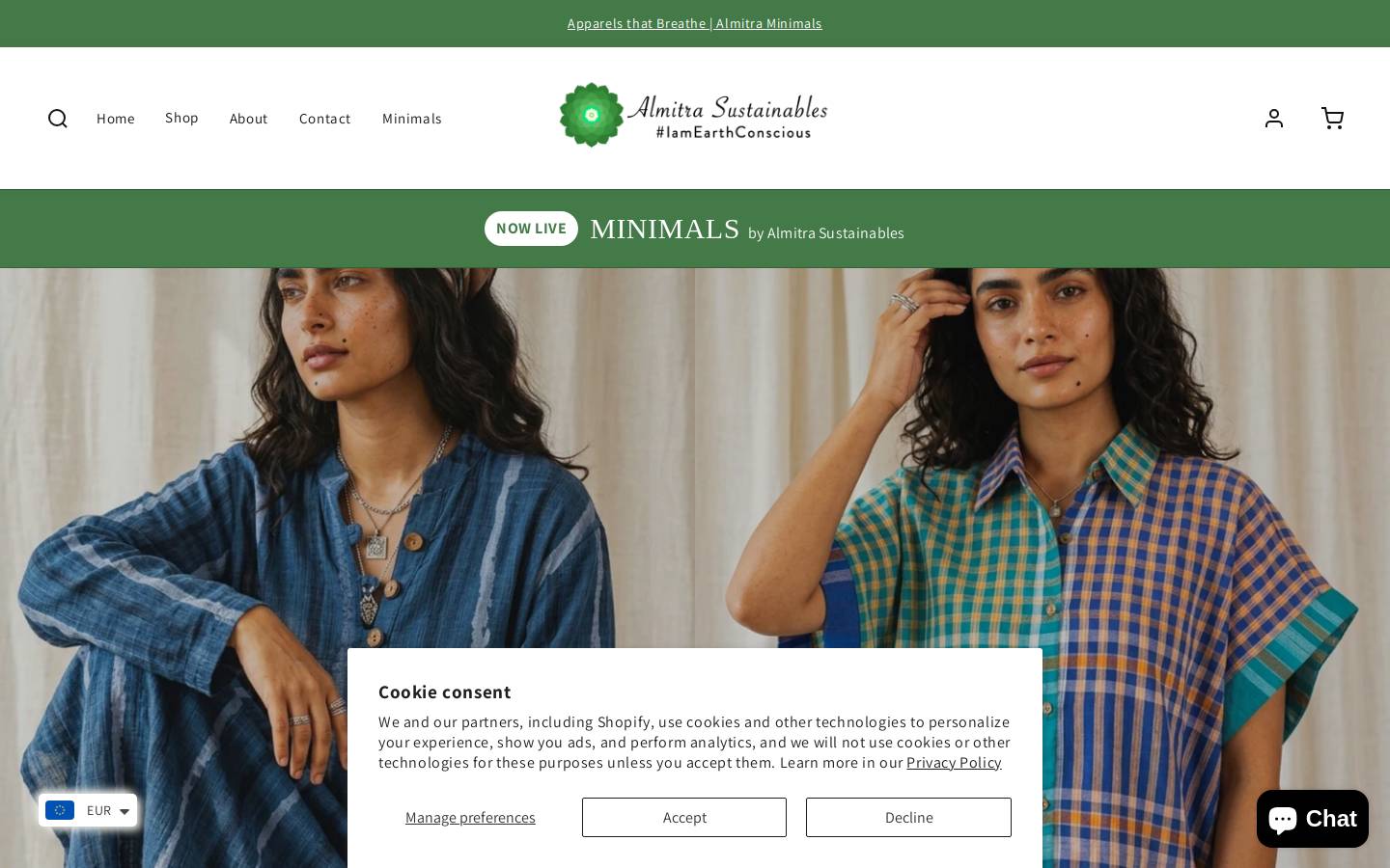 almitrasustainables.com homepage screenshot