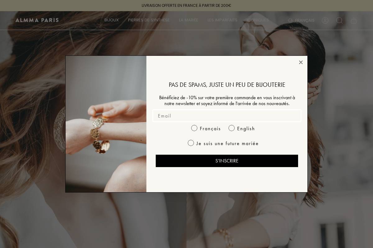 Almma Paris homepage screenshot